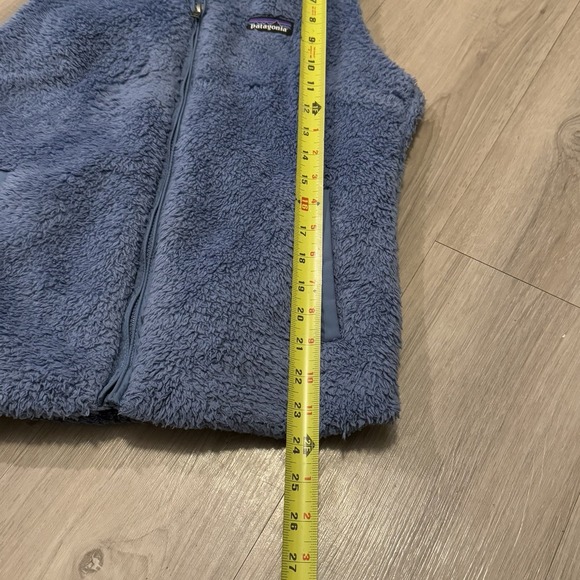 Patagonia Vest Jacket Adult M Blue Fuzzy Fleece Los Gatos Outdoors Logo Womens - Picture 5 of 5